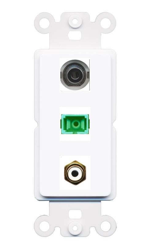 3.5mm RCA-WHITE SC-APC-SX Wall Plate [White]