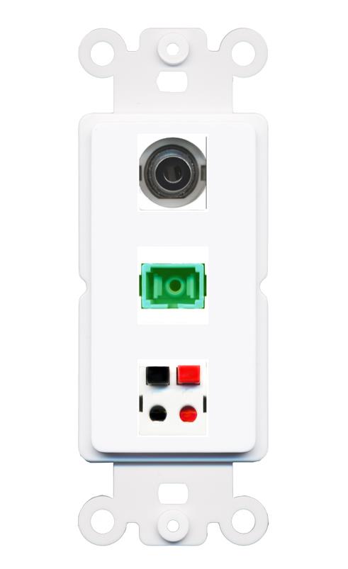 3.5mm SC-APC-SX SPEAKER Wall Plate [White]