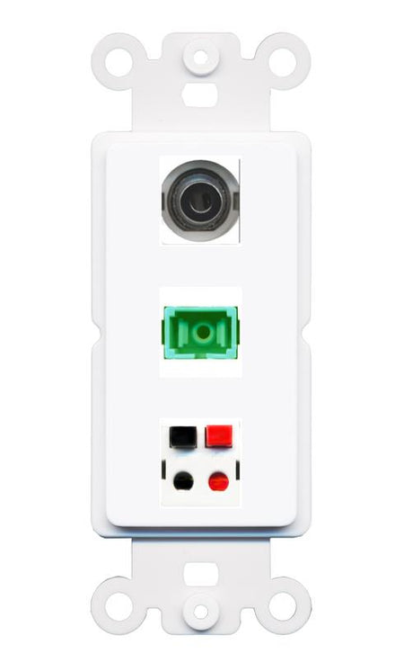 3.5mm SC-APC-SX SPEAKER Wall Plate [White]