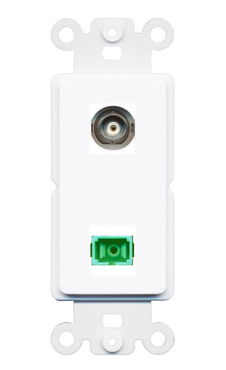 BNC SC-APC-SX Rocker Insert Module Wall Plate [White]