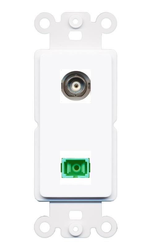 BNC SC-APC-SX Rocker Insert Module Wall Plate [White]