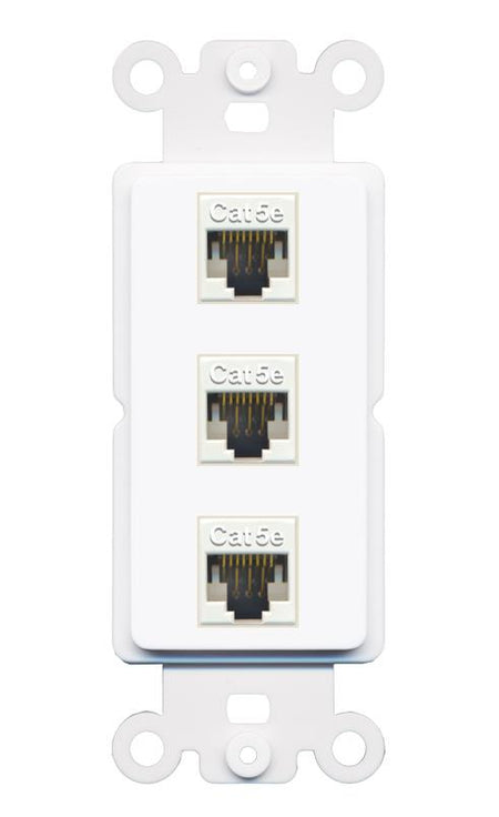 3 CAT5E Wall Plate [White]