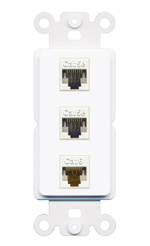 2 CAT5E CAT6 Wall Plate [White]