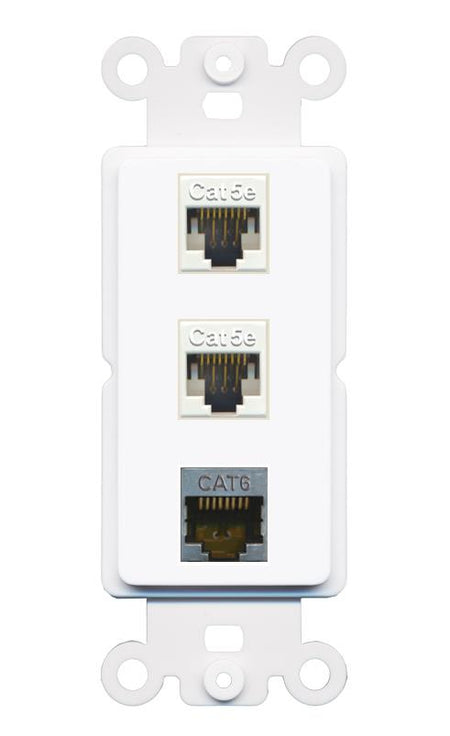 2 CAT5E CAT6-SHIELDED Wall Plate [White]