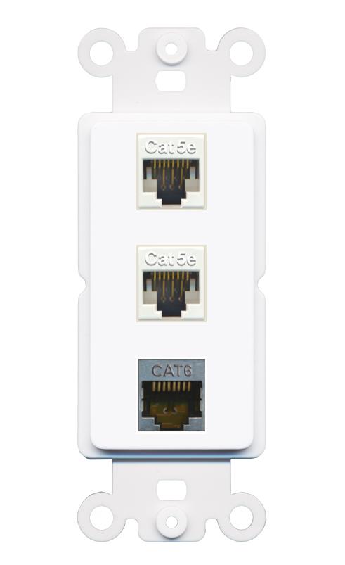 2 CAT5E CAT6-SHIELDED Wall Plate [White]