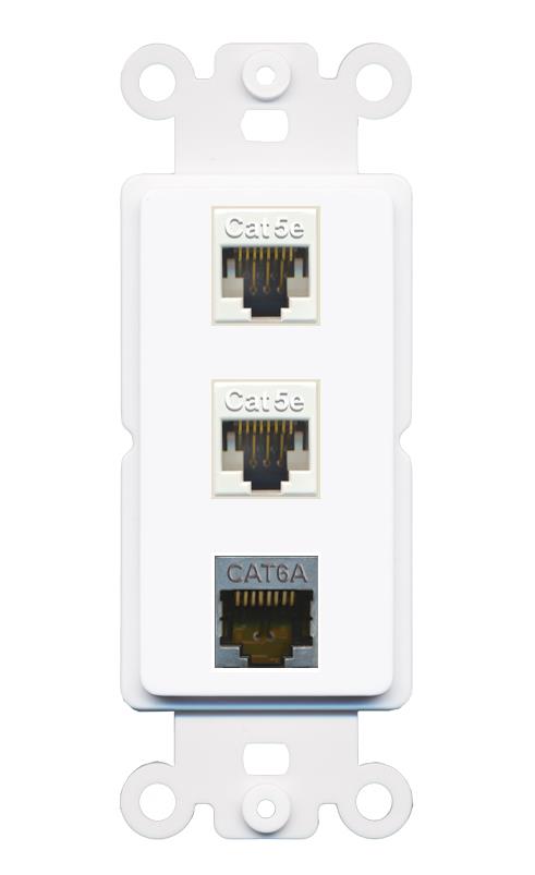2 CAT5E CAT6A Wall Plate [White]