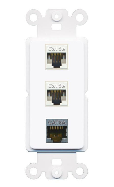 2 CAT5E CAT6A Wall Plate [White]