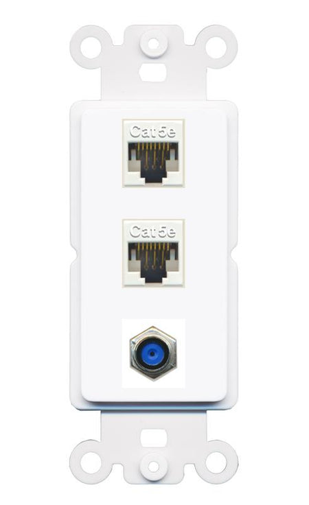 2 CAT5E F81 Wall Plate [White]