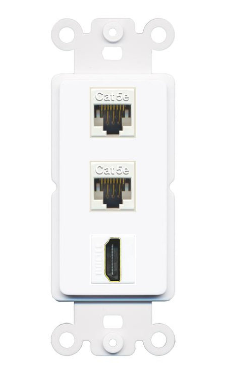 2 CAT5E HDMI Wall Plate [White]
