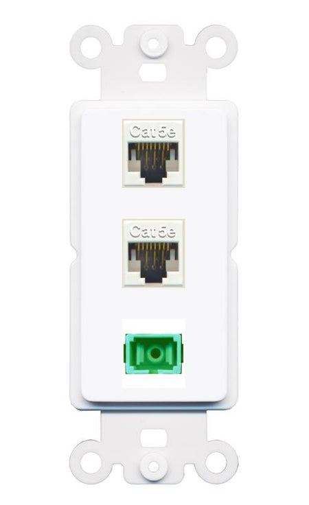 2 CAT5E SC-APC-SX Wall Plate [White]