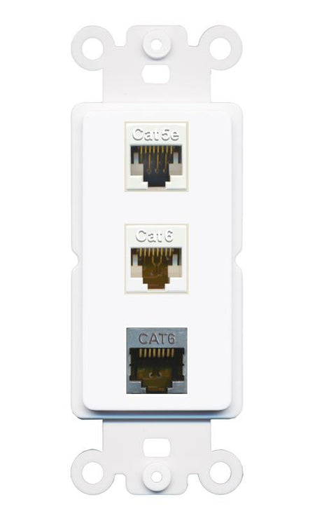 CAT5E CAT6 CAT6-SHIELDED Wall Plate [White]