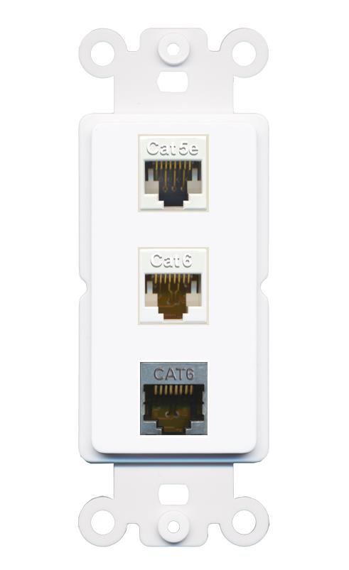CAT5E CAT6 CAT6-SHIELDED Wall Plate [White]