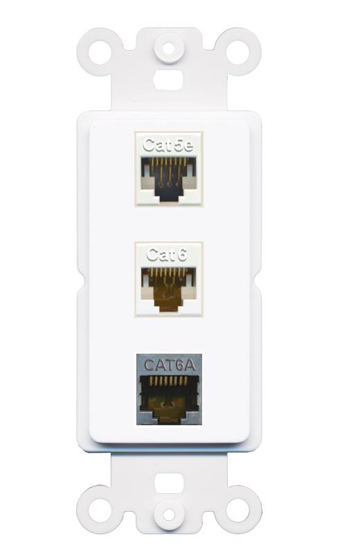 CAT5E CAT6 CAT6A Wall Plate [White]