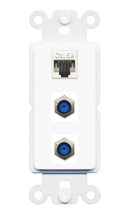 CAT5E 2 F81 Wall Plate [White]