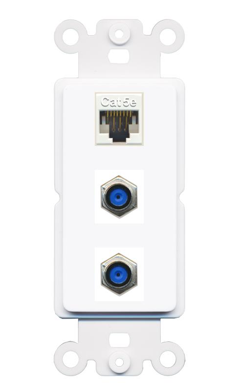CAT5E 2 F81 Wall Plate [White]