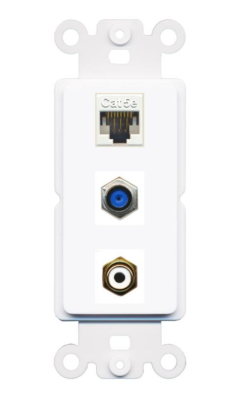 CAT5E F81 RCA-WHITE Wall Plate [White]