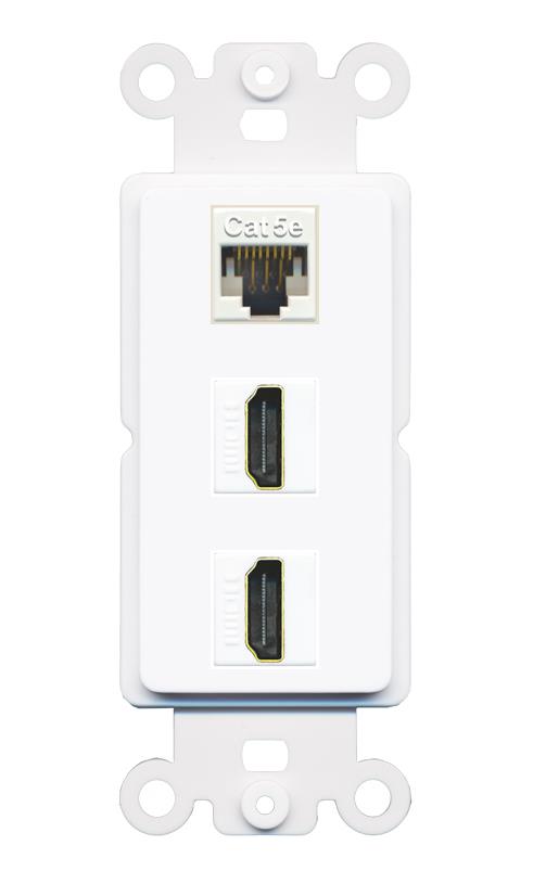 CAT5E 2 HDMI Wall Plate [White]