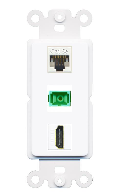 CAT5E HDMI SC-APC-SX Wall Plate [White]