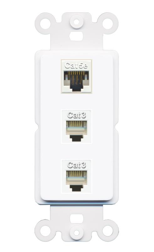 CAT5E 2 PHONE Wall Plate [White]