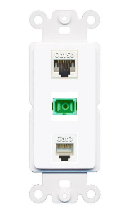 CAT5E PHONE SC-APC-SX Wall Plate [White]