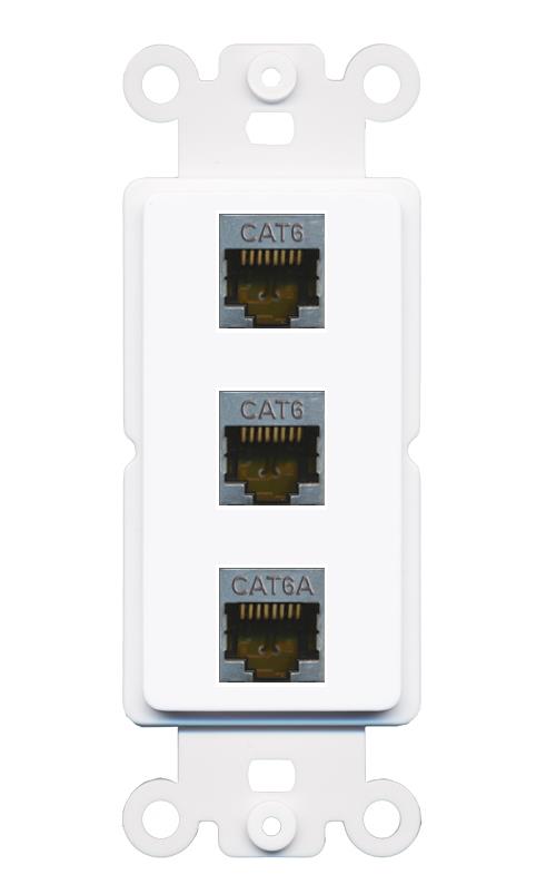 2 CAT6-SHIELDED CAT6A Wall Plate [White]