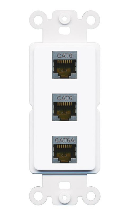 2 CAT6-SHIELDED CAT6A Wall Plate [White]