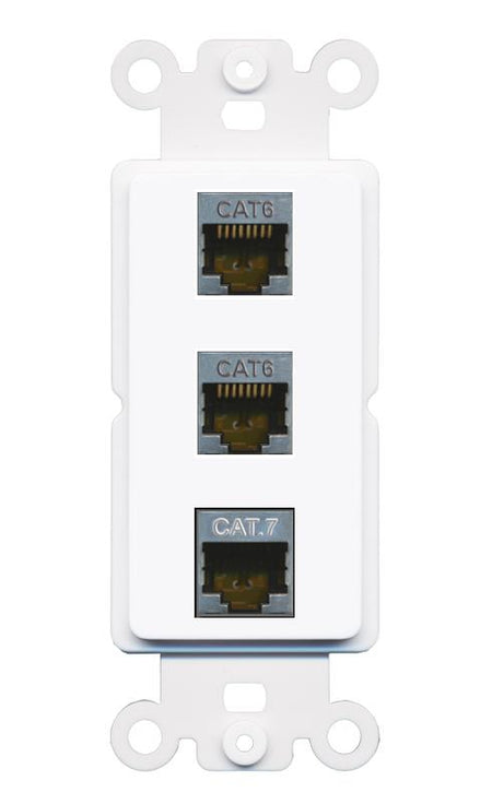 2 CAT6-SHIELDED CAT7 Wall Plate [White]