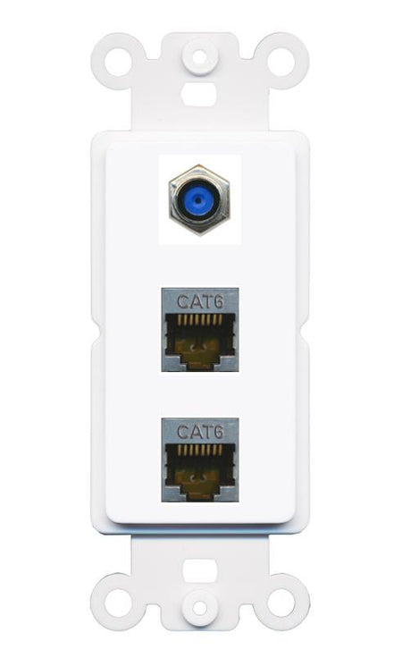 2 CAT6-SHIELDED F81 Wall Plate [White]