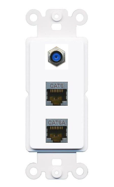 CAT6-SHIELDED CAT6A F81 Wall Plate [White]