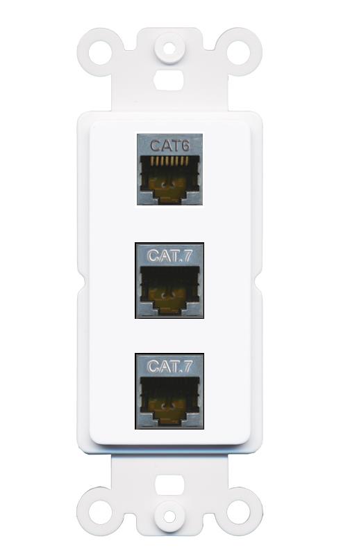 CAT6-SHIELDED 2 CAT7 Wall Plate [White]