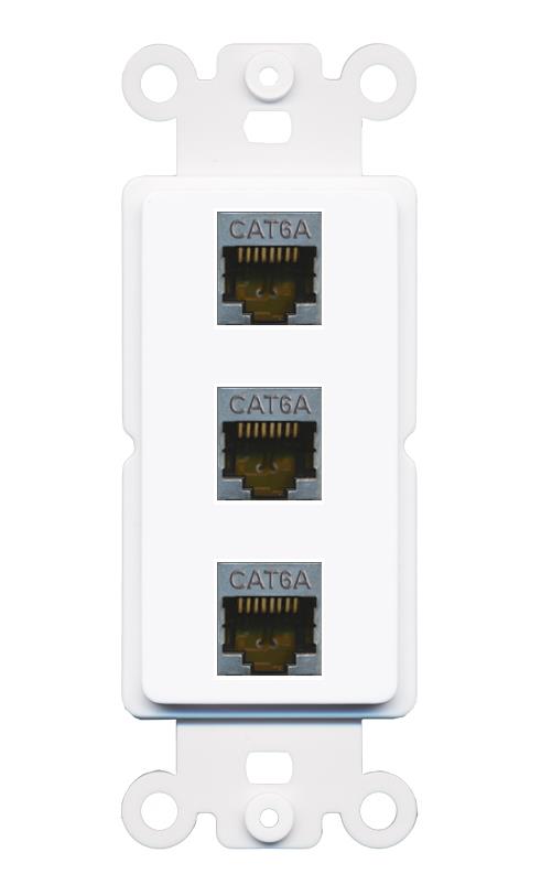 3 CAT6A Wall Plate [White]