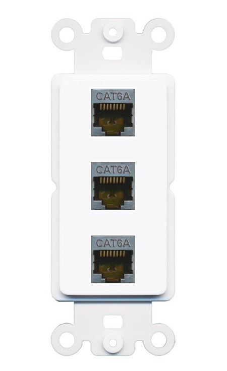 3 CAT6A Wall Plate [White]