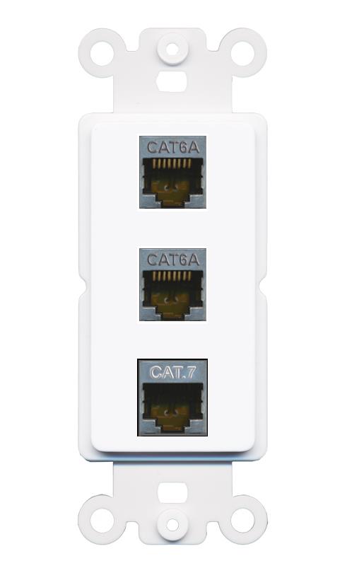 2 CAT6A CAT7 Wall Plate [White]