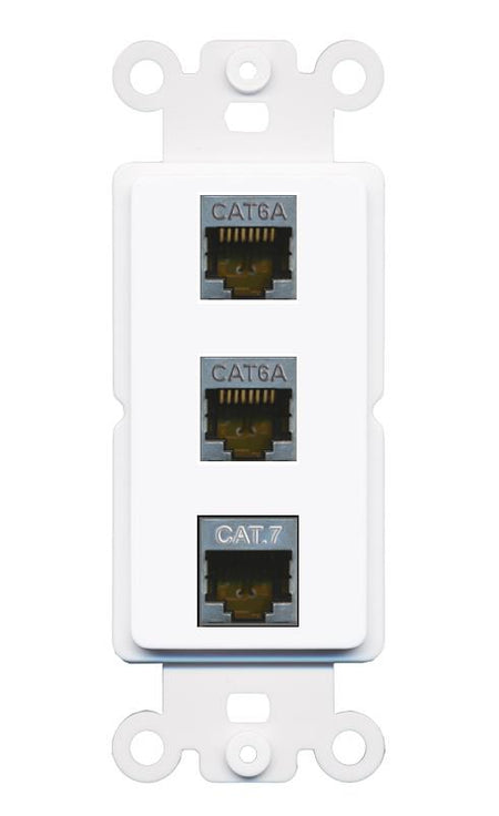 2 CAT6A CAT7 Wall Plate [White]