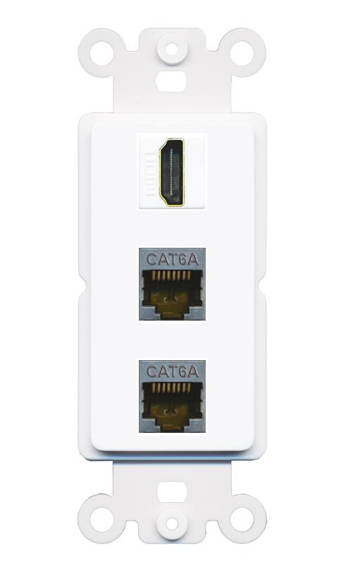 2 CAT6A HDMI Wall Plate [White]
