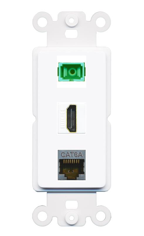 CAT6A HDMI SC-APC-SX Wall Plate [White]