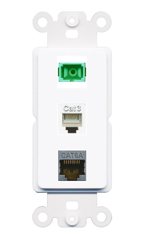 CAT6A PHONE SC-APC-SX Wall Plate [White]