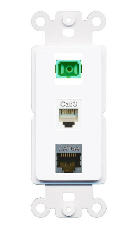 CAT6A PHONE SC-APC-SX Wall Plate [White]