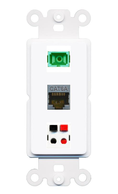 CAT6A SC-APC-SX SPEAKER Wall Plate [White]