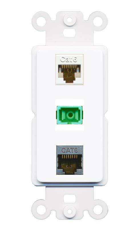 CAT6 CAT6-SHIELDED SC-APC-SX Wall Plate [White]