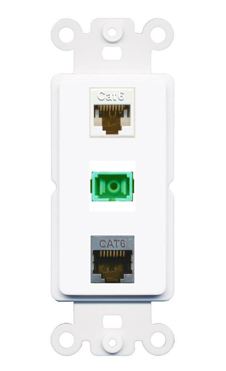 CAT6 CAT6-SHIELDED SC-APC-SX Wall Plate [White]