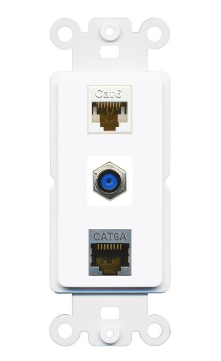 CAT6 CAT6A F81 Wall Plate [White]