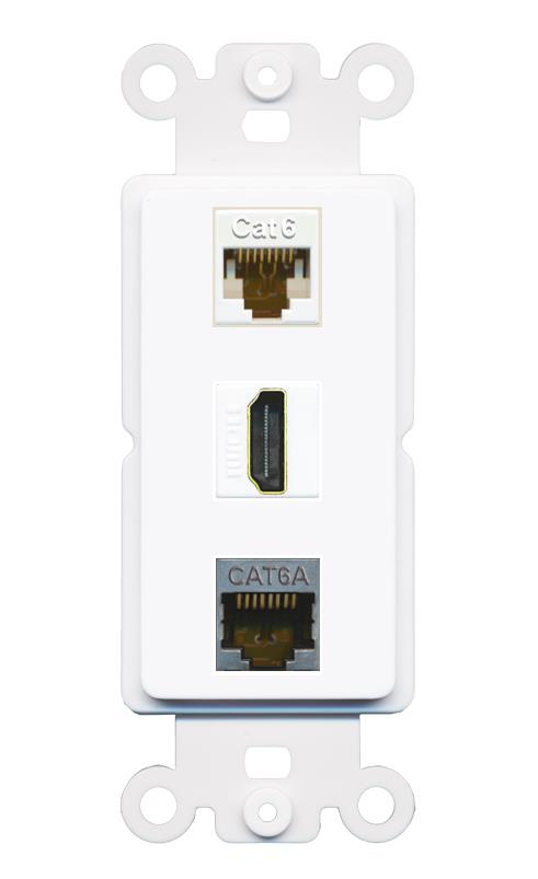 CAT6 CAT6A HDMI Wall Plate [White]