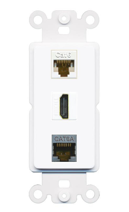 CAT6 CAT6A HDMI Wall Plate [White]