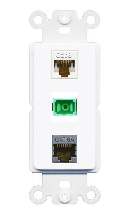 CAT6 CAT6A SC-APC-SX Wall Plate [White]