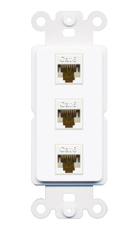 3 CAT6 Wall Plate [White]
