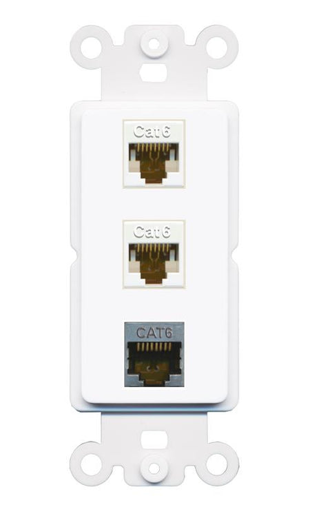 2 CAT6 CAT6-SHIELDED Wall Plate [White]