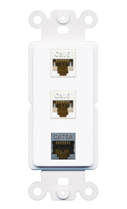 2 CAT6 CAT6A Wall Plate [White]