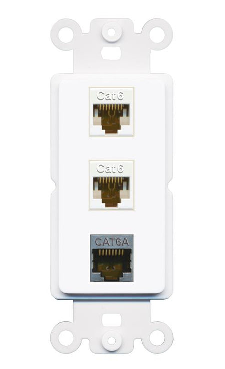 2 CAT6 CAT6A Wall Plate [White]