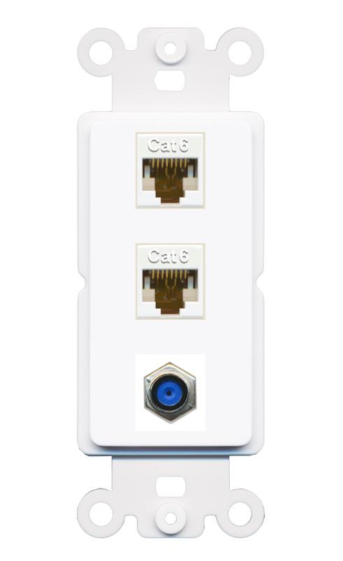 2 CAT6 F81 Wall Plate [White]